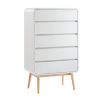 White Modern Retro Tallboy