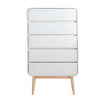 White Modern Retro Tallboy