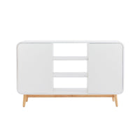 White Modern Retro Sideboard & TV Cabinet