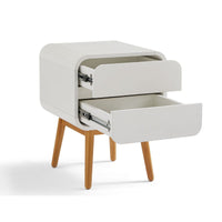 White Modern Retro Night Stand