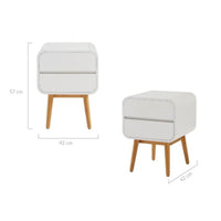 White Modern Retro Night Stand