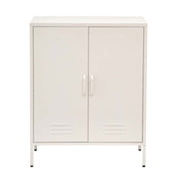 Sweetheart Metal Locker Storage Shelf Shoe Cabinet Buffet Sideboard White