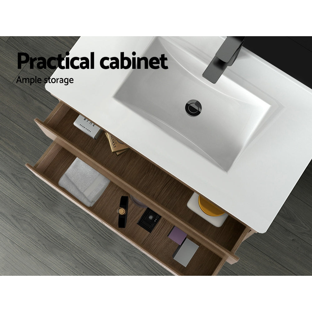 Oak White Bathroom Basin Cabinet