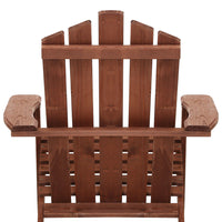 Outdoor Sun Lounge Beach Chairs Table Setting Wooden Adirondack Patio Chair Brown