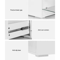 TV Cabinet Entertainment TV Unit Stand Furniture With Drawers 180cm Wood