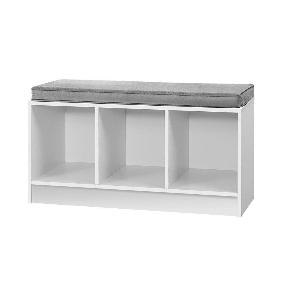 Shoe Cabinet Bench - White
