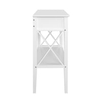 White Hallway Desk with 2 Drawers
