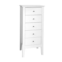 White Tallboy Chest of Drawers Storage Cabinet