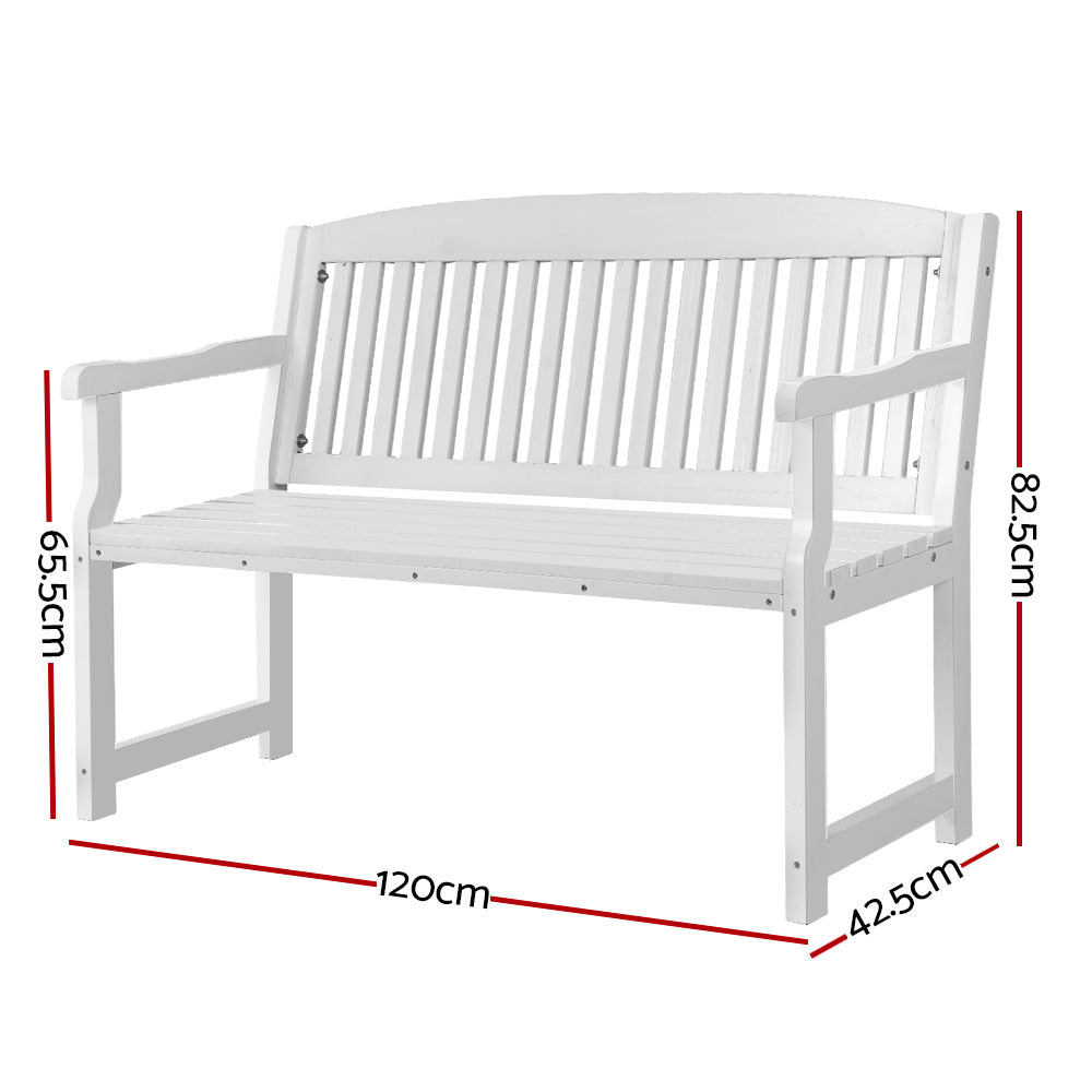 Outdoor Garden Bench Seat Wooden Chair Patio Furniture Timber Lounge