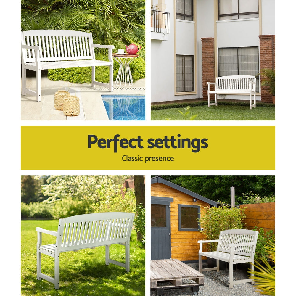 Outdoor Garden Bench Seat Wooden Chair Patio Furniture Timber Lounge
