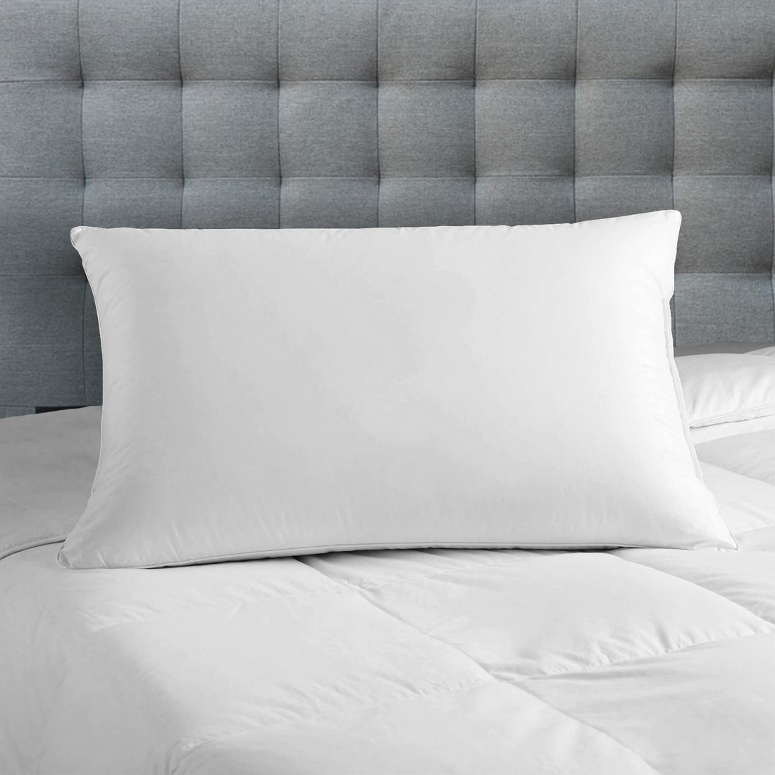Luxury Bamboo Blend Gusset Pillow Single Pack - White