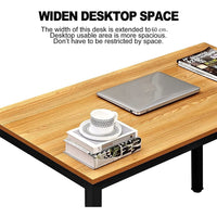 Sturdy and Heavy Duty Foldable Office Computer Desk (Teak, 101cm)
