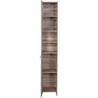 Bathroom Tallboy Narrow High Cabinet With 2 Doors/2 Shleves - Walnut
