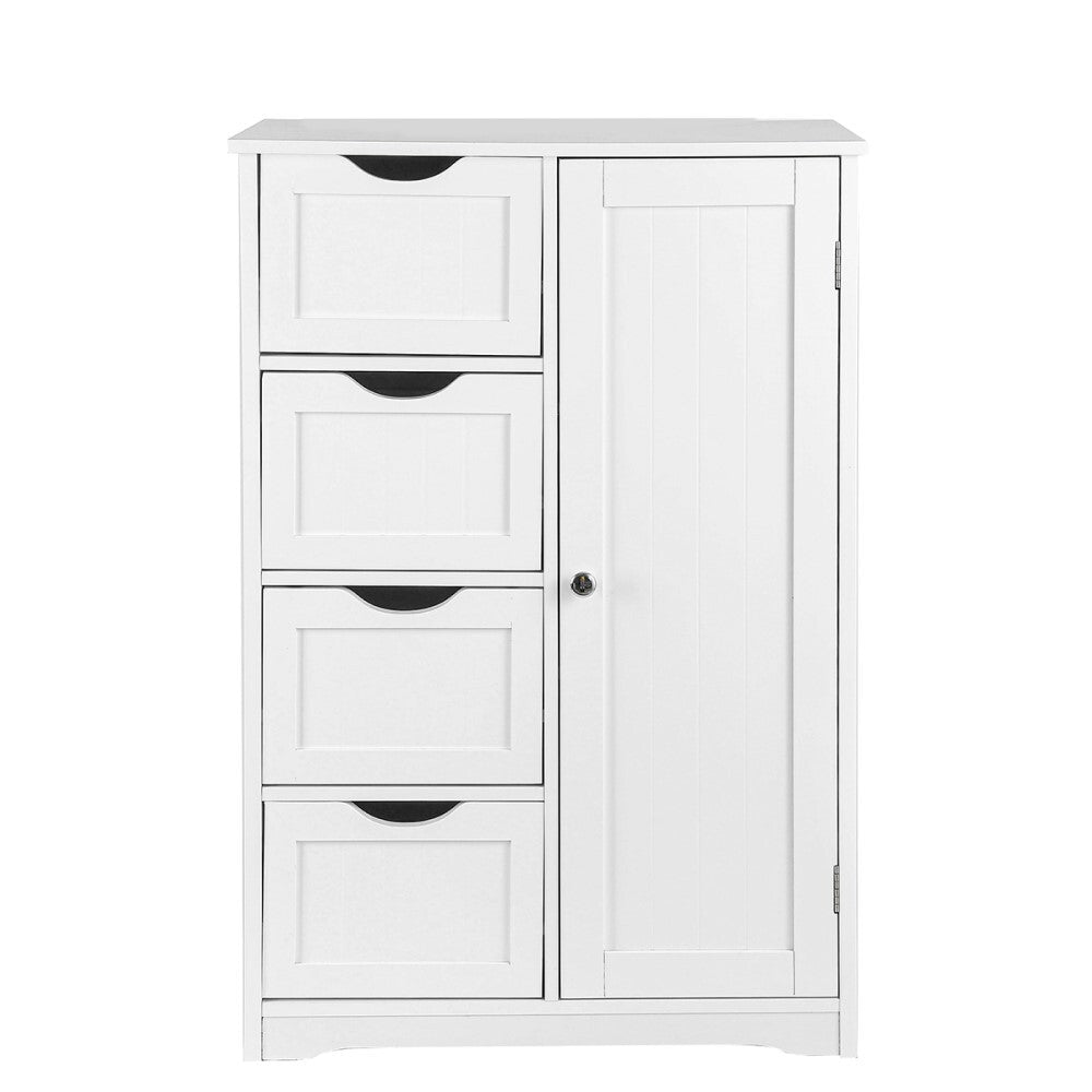 Bathroom Tallboy Storage Cabinet - White