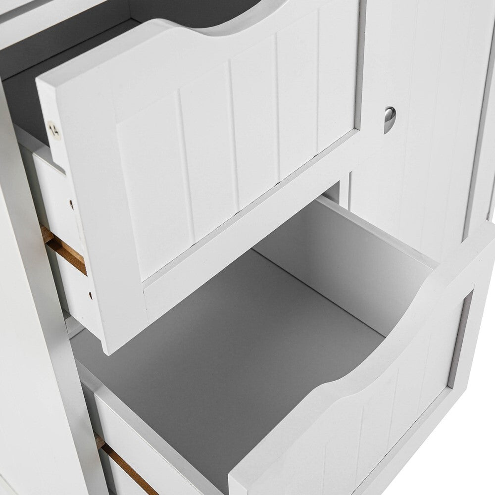 Bathroom Tallboy Storage Cabinet - White