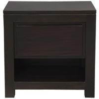 Ivy 1 Drawer Bedside Table (Chocolate)