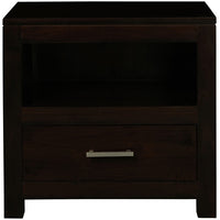 Paris 1 Drawer Lamp Table (Chocolate)