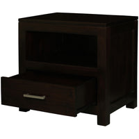 Paris 1 Drawer Lamp Table (Chocolate)