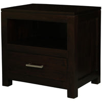 Paris 1 Drawer Lamp Table (Chocolate)