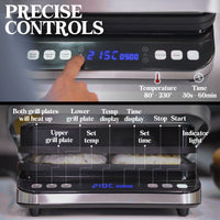 EUC-CG7 Smart Multi Contact Grill Sandwich Panini Press Maker Fast Cafe Style