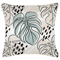 Cushion Cover With Piping Rainforest Seafoam 45cm x 45cm