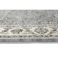 Arya Grey Cream Border Rug 200x290 cm