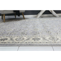 Arya Grey Cream Border Rug 240x330 cm