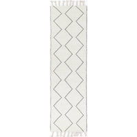 Leilani Diamond Tassel Cream Rug 80x300cm