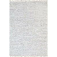 Metro White Modern Leather Rug 150x220cm