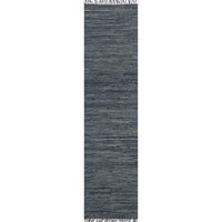 Metro Grey Modern Leather Rug 230x320cm