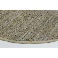 Metro Beige Modern Leather Rug 80x300cm