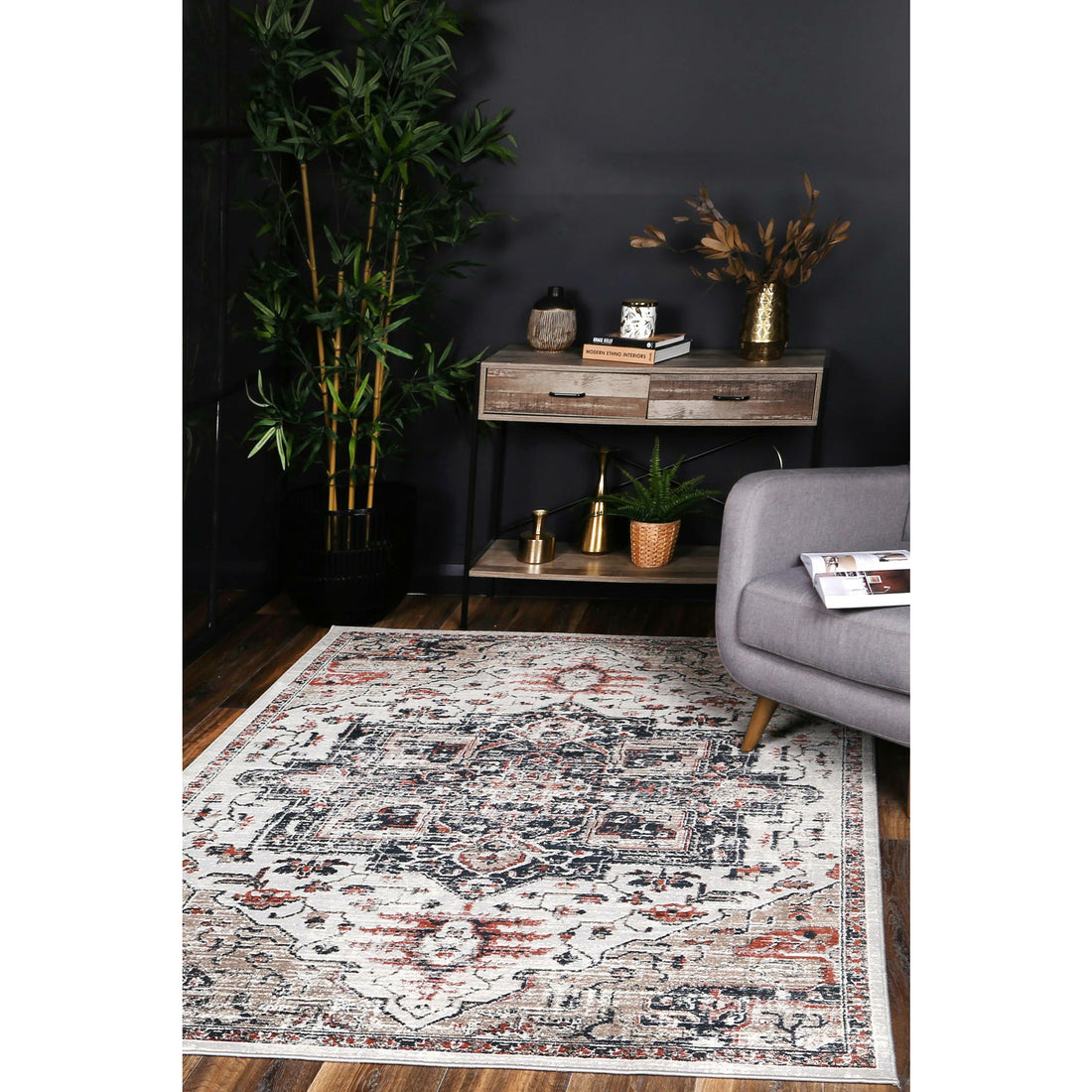 Talulla Oriental Light Grey Rug 240x320cm