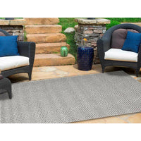 Hawaii Grey Shaped Geometric Ikat Rug 160x230cm