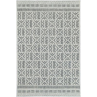 Mila Criss Cross Light Grey Rug 280x380cm