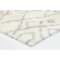 Moroccan Cream and Silver Fes Rug 160X230cm
