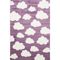 Piccolo Pink and White Cloud Kids Rug 120x170cm