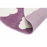 Piccolo Pink and White Cloud Kids Rug 120x170cm