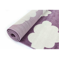 Piccolo Pink and White Cloud Kids Rug 120x170cm