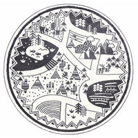 Piccolo Black and White Kids Camping Adventure Kids Rug 120x170cm