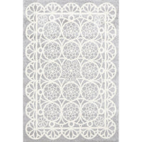 Piccolo Grey and White Doily Kids Rug 120x170cm