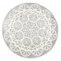Piccolo Grey and White Doily Kids Rug 120x170cm