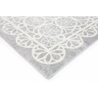Piccolo Grey and White Doily Kids Rug 120x170cm