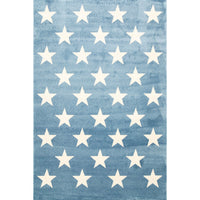 Piccolo Blue and White Stars Kids Rug 120x170cm