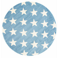 Piccolo Blue and White Stars Kids Rug 120x170cm