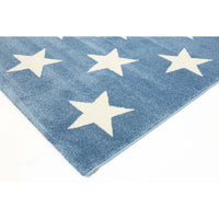 Piccolo Blue and White Stars Kids Rug 120x170cm