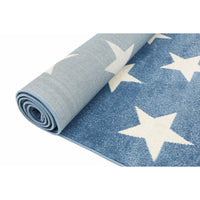 Piccolo Blue and White Stars Kids Rug 120x170cm