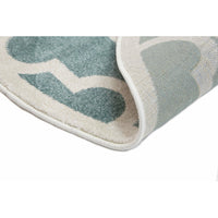 Piccolo Aqua White Lattice Pattern Kids Rug 120x170cm