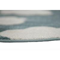 Piccolo Aqua White Cloud Kids Rug 133x133cm Round