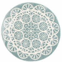 Piccolo Aqua White Doily Kids Rug 133x133cm Round