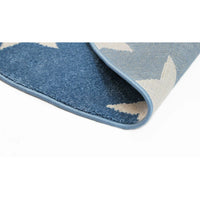 Piccolo Blue and White Stars Kids Rug 133x133cm Round